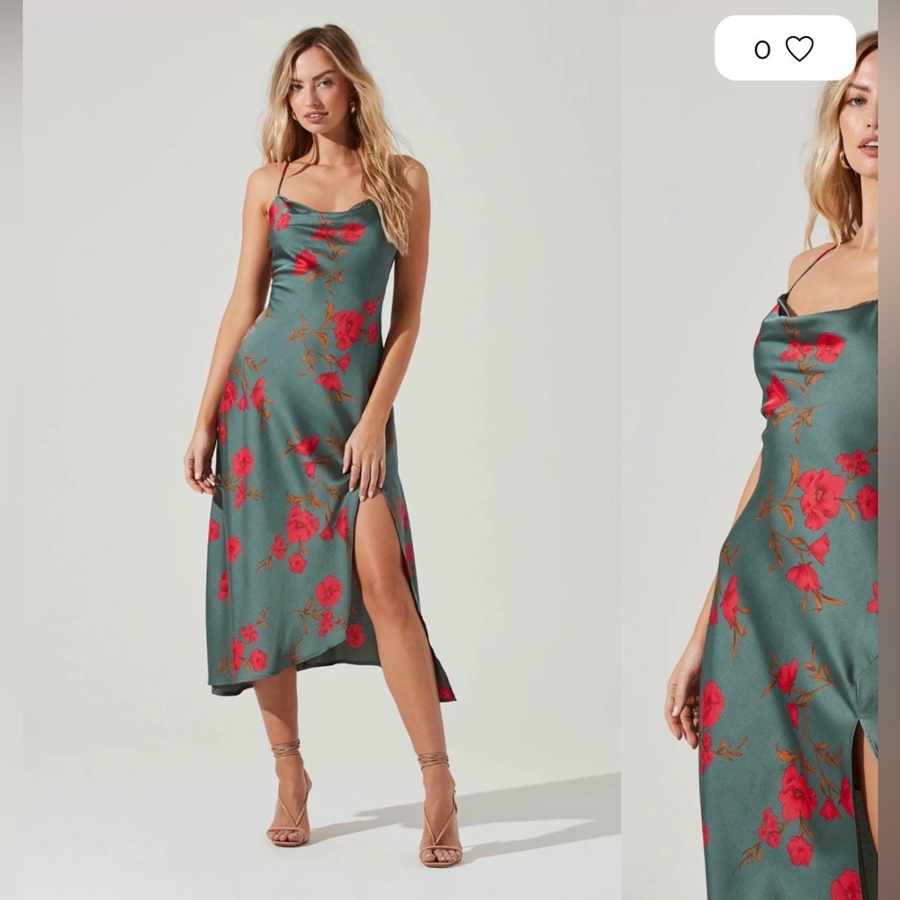 ASTR The Label Gaia Floral Midi Dress